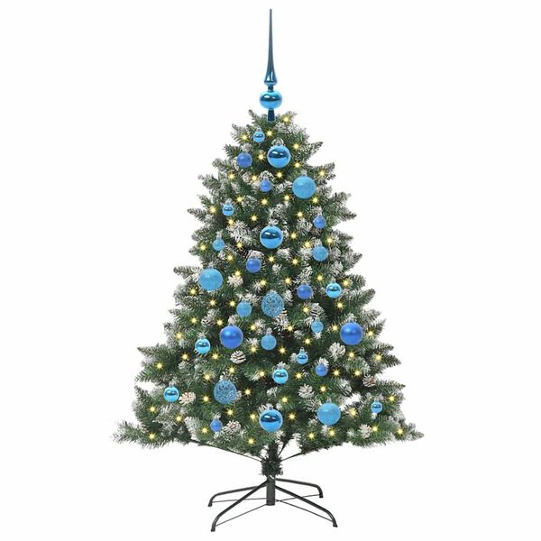vidaXL &Aacute;rvore de Natal Artificial Verde 120 cm PVC, Pl&aacute;stico e A&ccedil;o