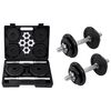 vidaXL Conjunto de halteres 15 pcs 20 kg ferro fundido