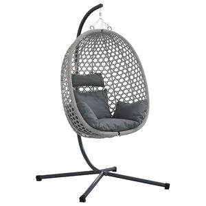 vidaXL Cadeira suspensa tipo ovo vime PE 104 x 100 x 191 cm