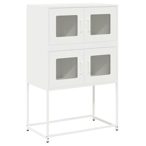 vidaXL Aparador alto 68x39x107 cm a&ccedil;o branco