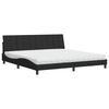 vidaXL Cama com colch&atilde;o Hanko 200x200 cm veludo preto