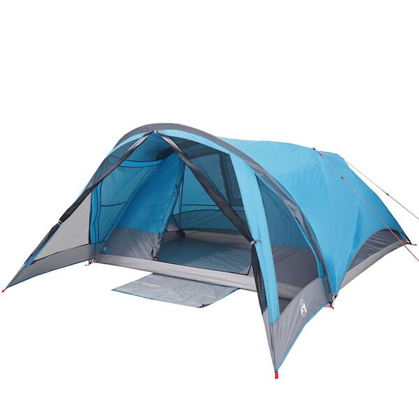 vidaXL Tenda familiar estilo cabana para 6 pessoas imperme&aacute;vel azul