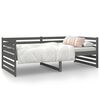 vidaXL Sof&aacute;-cama 90x190 cm madeira de pinho maci&ccedil;a cinzento
