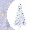 vidaXL &Aacute;rvore de Natal Artificial com 300 LEDs Branco 240 cm PVC e A&ccedil;o