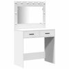 vidaXL Mesa de vestir com gaveta 2 pcs Branco Madeira processada