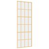 vidaXL Porta deslizante 76x205 cm vidro ESG/alum&iacute;nio dourado