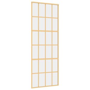 vidaXL Porta deslizante 76x205 cm vidro ESG/alum&iacute;nio dourado