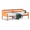 vidaXL Sof&aacute;-cama sem colch&atilde;o 90x190 cm pinho maci&ccedil;o castanho-mel