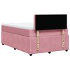 vidaXL Cama boxspring com colch&atilde;o 120x200 cm veludo rosa