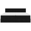 vidaXL Estrutura de cama otomana com colchões 200x200cm veludo preto