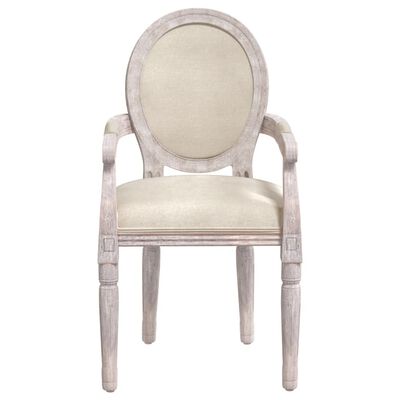 vidaXL Cadeira de jantar 54x56x96,5 cm linho bege