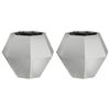 vidaXL Floreira 2 pcs Prateado 50 x 50 x 40 cm A&ccedil;o Galvanizado