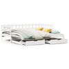 vidaXL Sof&aacute;-cama com gavet&atilde;o e gavetas sem colch&atilde;o 80x200 cm branco
