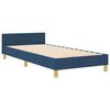 vidaXL Estrutura da Cama com cabeceira Azul 90 x 190 cm tecido