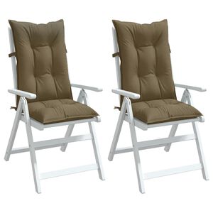 vidaXL Almofad&otilde;es p/ cadeiras altas 2 pcs mesclado tecido cinza-acas.