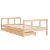 vidaXL Estrutura de cama infantil c/ gavetas 90x190 cm pinho maci&ccedil;o