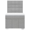 vidaXL Cama com molas/colch&atilde;o 80x200 cm tecido cinza-claro