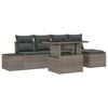 vidaXL Conjunto de Sof&aacute; de Jardim 6 unid. Cinzeto vime PE