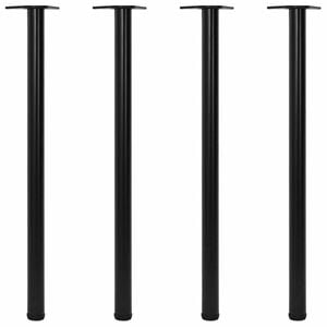 Pernas de mesa ajust&aacute;veis ​​em altura, 4pcs, preto, 1100 mm