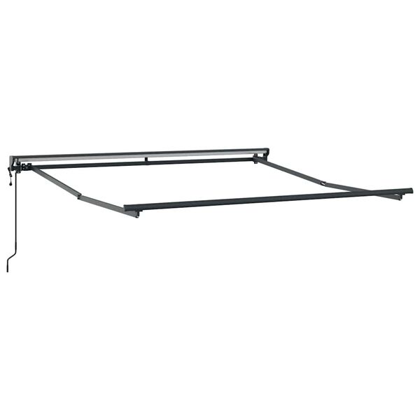 vidaXL Toldo Retr&aacute;til Preto 350 x 250 cm Poli&eacute;ster e Metal