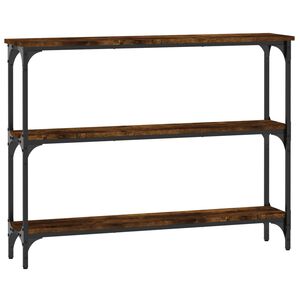vidaXL Mesa consola 100x22,5x75cm derivados de madeira carvalho fumado