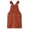 Vestido com peitilho para crian&ccedil;a bombazina cor conhaque 104