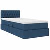 vidaXL Cama com arruma&ccedil;&atilde;o e colch&atilde;o com colch&atilde;o Azul 90 x 200 cm