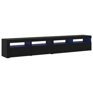 vidaXL Gabinete para TV 2 unid. Carvalho Preto Derivados de Madeira
