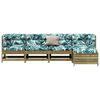 vidaXL 5 pcs conjunto lounge de jardim c/ almofad&otilde;es pinho impregnado