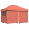 vidaXL Tenda p/ festas pop-up dobr&aacute;vel 4 paredes laterais terracotta