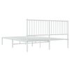 vidaXL Estrutura de cama com cabeceira 160x200 cm metal branco