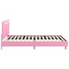 vidaXL Estrutura de Cama Infantil com Cabeceira Rosa 80 x 200 cm