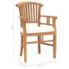 vidaXL 7 pcs conjunto de jantar p/ jardim c/ almofad&otilde;es teca maci&ccedil;a