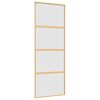 vidaXL Porta deslizante 76x205 cm vidro ESG fosco/alumínio dourado