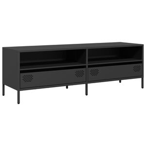 vidaXL M&oacute;vel de TV 135x39x43,5 cm a&ccedil;o laminado a frio preto