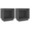vidaXL Mesas de cabeceira 2 pcs 40x30x40 cm pinho maci&ccedil;o cinza