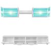 vidaXL Conj. unidades de parede p/ TV luzes LED 5 pcs branco brilhante