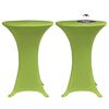 vidaXL Capa extens&iacute;vel para mesa 2 pcs 70 cm verde
