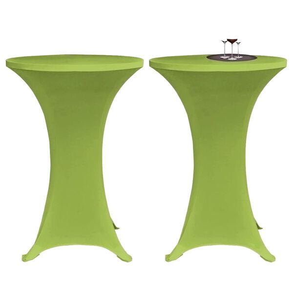 vidaXL Capa extens&iacute;vel para mesa 2 pcs 70 cm verde