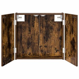 vidaXL Arm&aacute;rio para Dartboard Carvalho Fumado 56 x 12 x 53,5 cm