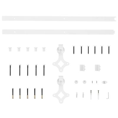 vidaXL Kit de ferragens para porta deslizante 200 cm aço branco