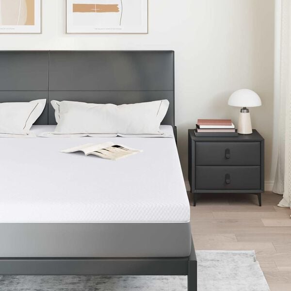 vidaXL Topper de Colch&atilde;o Branco 200 x 200 cm Tecido Jacquard