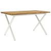 vidaXL Mesa de Jantar Com Bordas Naturais 160 x 70 x 75 cm