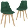 vidaXL 3 pcs conjunto de jantar verde-escuro