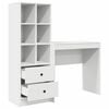vidaXL Mesa com gaveta 2 pcs Branco