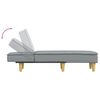 vidaXL Chaise longue tecido cinzento-claro