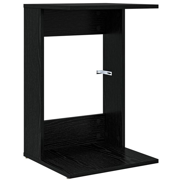 vidaXL Mesa Lateral Carvalho Preto 40 x 38 x 62,5 cm