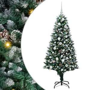 vidaXL &Aacute;rvore de Natal Artificial Verde 150 cm PVC, A&ccedil;o e Pl&aacute;stico