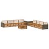 vidaXL Conjunto de Sof&aacute;s para Exterior 9 pcs Natural