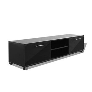 vidaXL M&oacute;vel de TV 120x40,5x35 cm preto brilhante